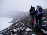 Heading up to Camp Muir through Moon Rocks